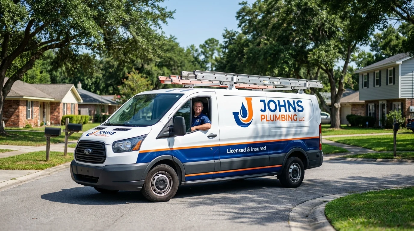 Johns Plumbing LLC service van in Kenton, OH